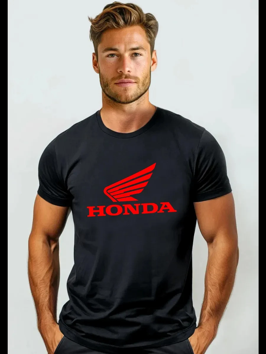 

Honda Men Vintage Graphic Tees Moto Racing Style T Shirt Summer Cotton Short Sleeve 1990s Honda Clothing Retro Hip Hop Top