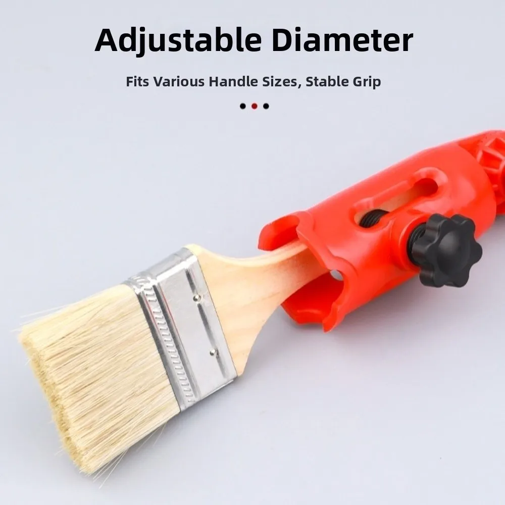 Adjustable Multi-angle Paintbrush Extender with Swivel Head Multi-Angle Adapter Extender Pole Attachment Holder