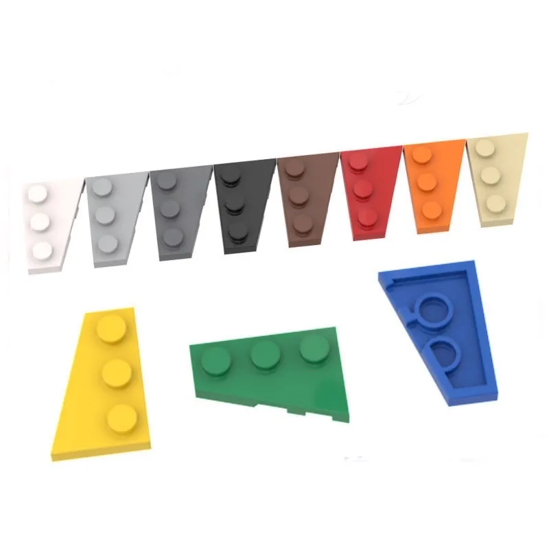 10pcs MOC Parts 43723 Plate 3 x 2 Left Right Building Blocks Speical Bricks Toys for Children