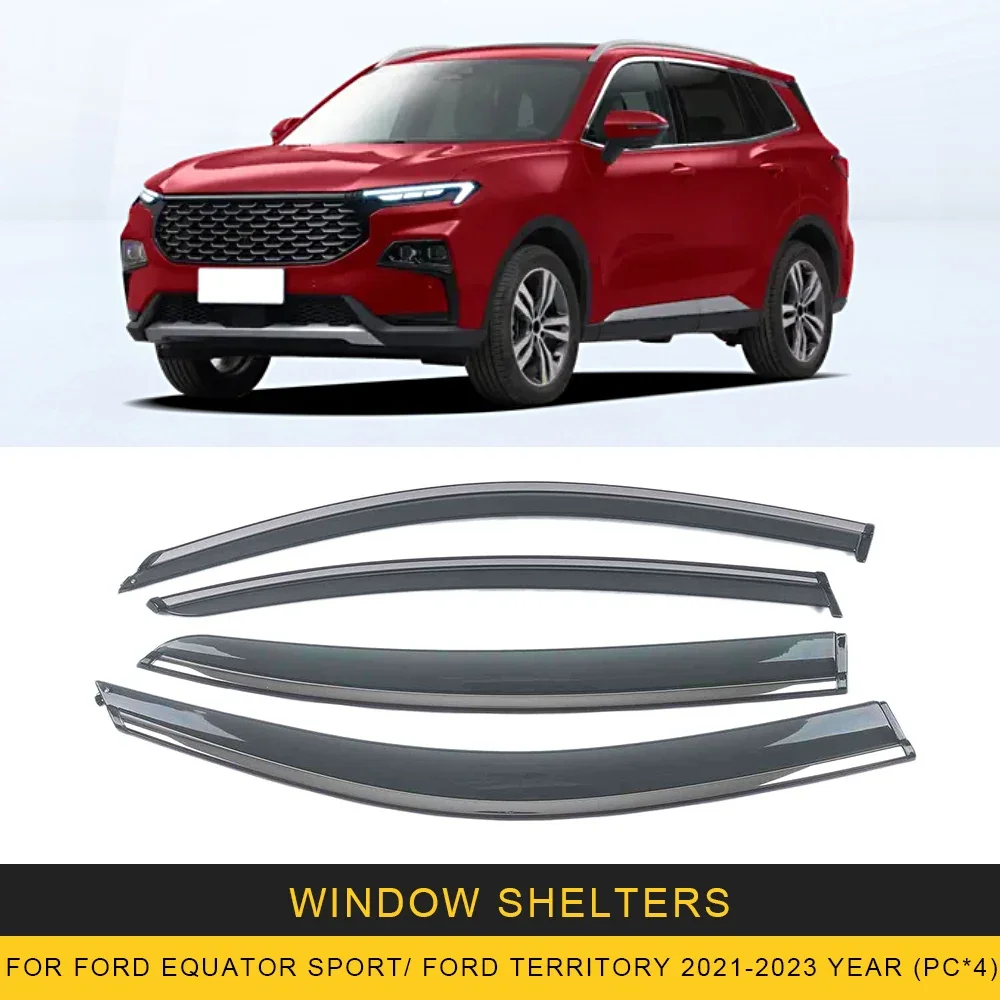 

For Ford Equator Sport/ Ford Territory 2021 - 2023 Car Window Sun Rain Shade Visors Shield Shelter Protector Cover Accessories