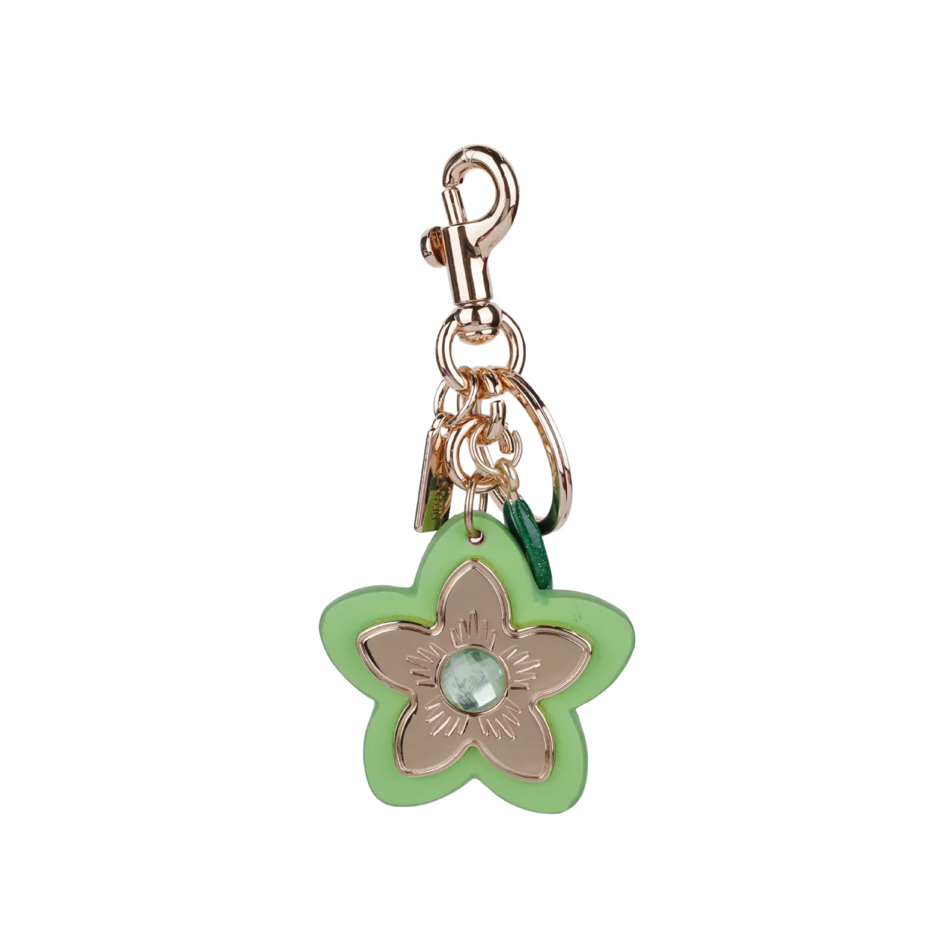 Wind color Cute PU flower baby bag personalized flower pendant women's fashion flower keychain Hanging Charms High Quality Metal