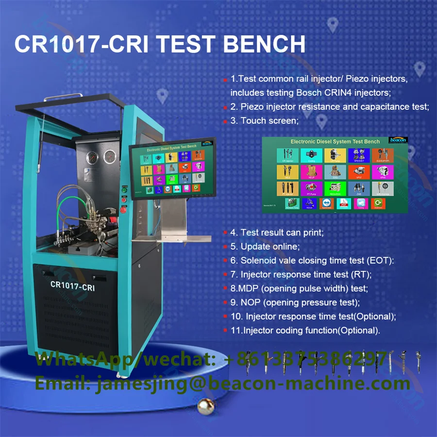 Cr1017 Common Rail Diesel Injector Pump Calibration Machine Diesel Injection Pump Eui Eup Cambox Injector Test Bench