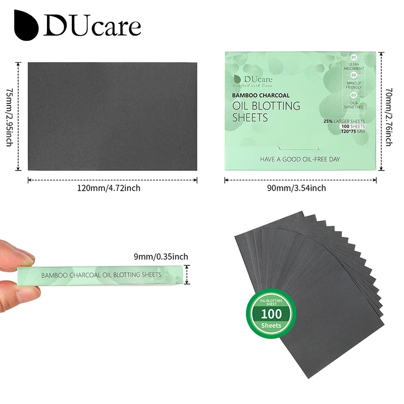 Ducare 100 stücke Öl absorbierende Blätter Gesichts öl Löschpapier Grüntee Papier öl absorbierende Gewebe Kosmetik Reinigungs werkzeuge