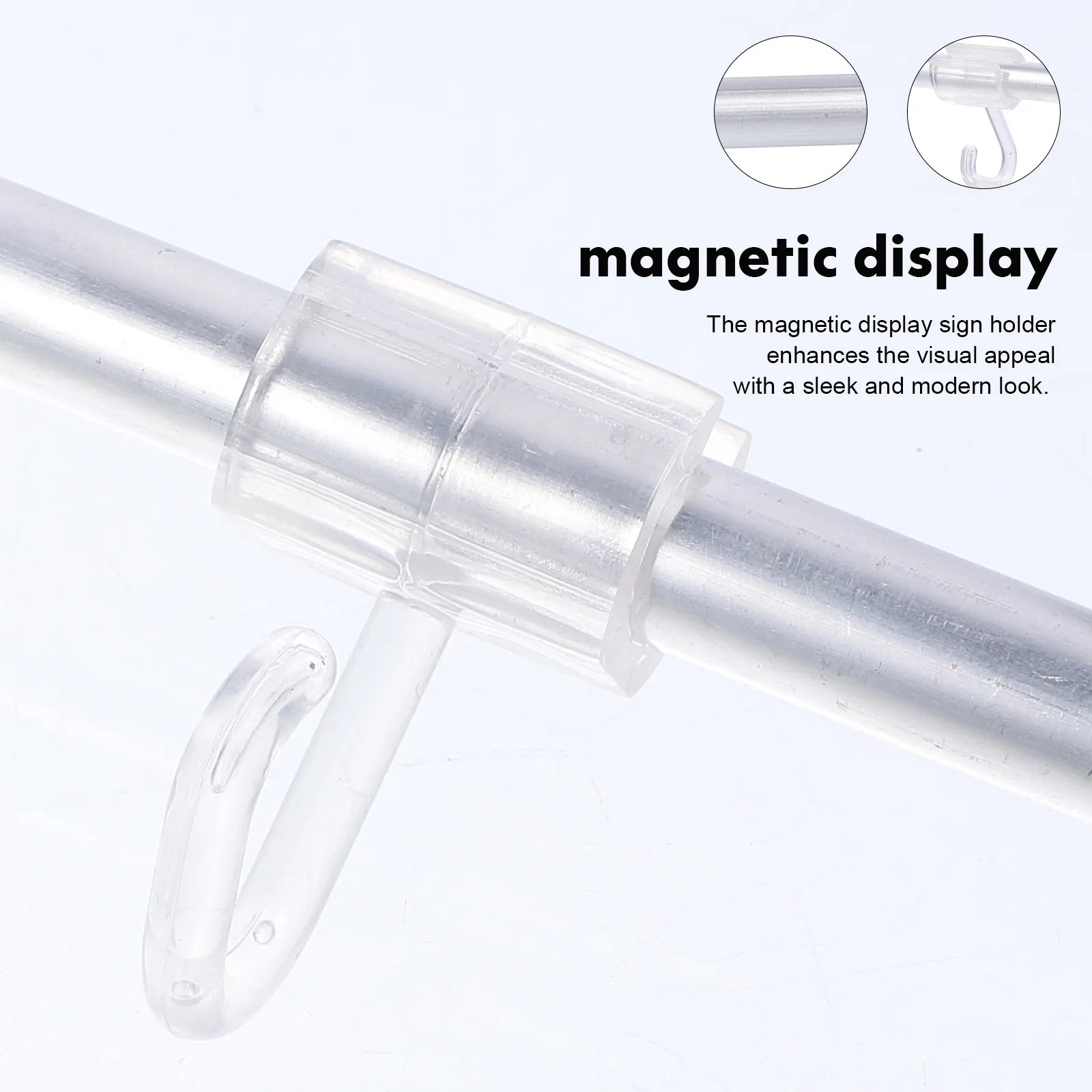 Magnetic Sign Holder 8 16Inch Acrylic Strip Transparent White Display Base Shelf ganizing Solution Stand