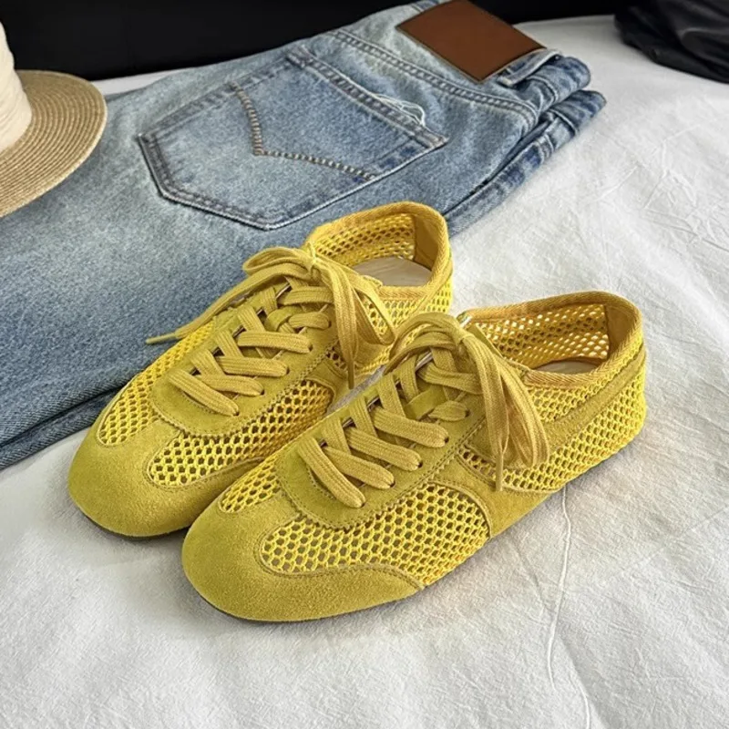 Zapatillas Deportivas para Mujer, Verano 2026, Estilo Alemán, Transpirables, de Cuero Genuino, para Deportes, Casuales y Tenis