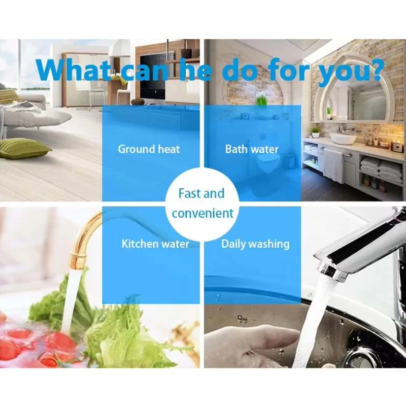 سخان غاز احترافي بدون خزان متعدد السعة 14 لتر - 24 لتر، نظام تحكم باللمس 35 وات مع شبكة خدمة عالمية للأغراض التجارية