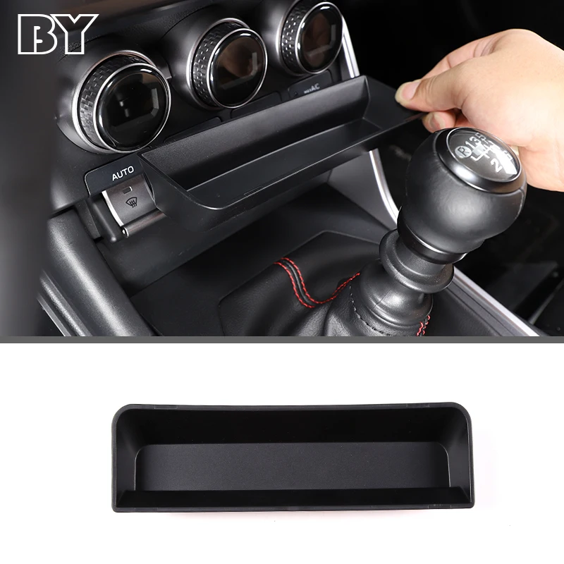 1Pcs Gear Shift Storage Box Organizer Tray For Subaru BRZ 2022 For Toyota 86 2022 Car Interior Accessories ABS Black