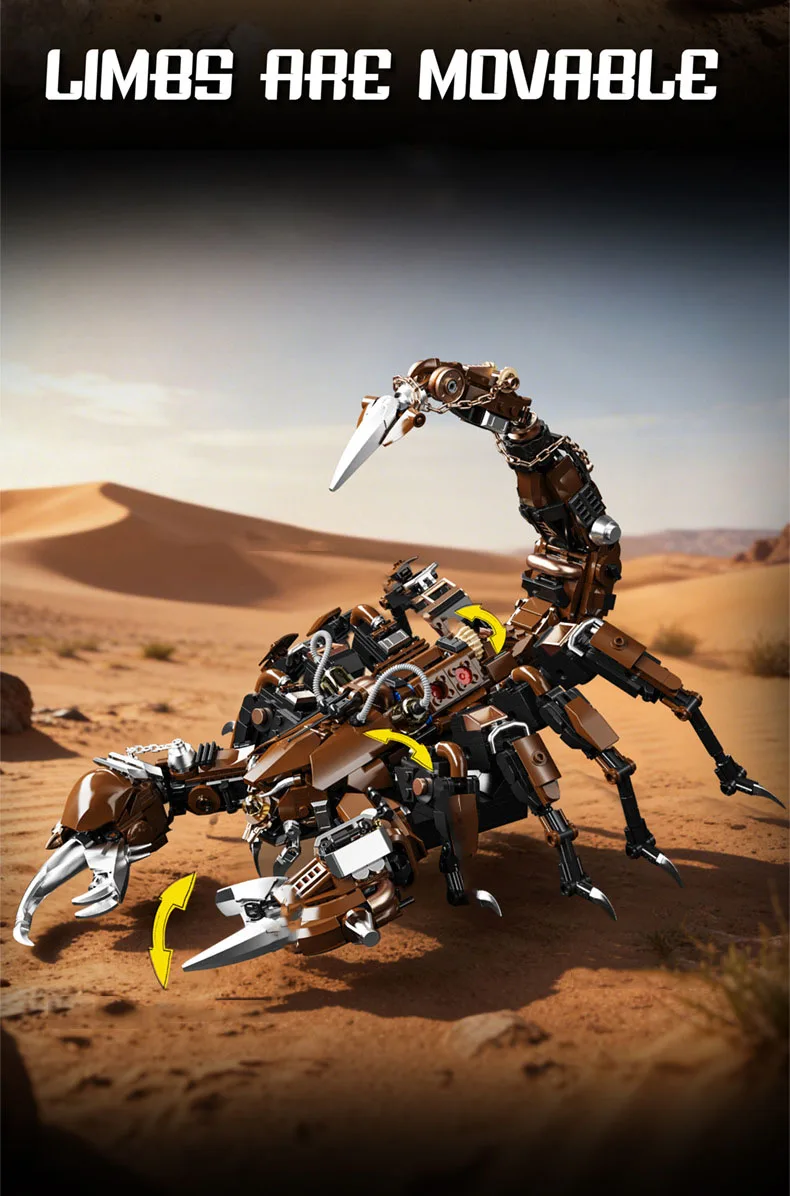 Idea Animals Battle Mecha Baustein Mechanischer Skorpion Roboter Mech Modell Bausteine Konstruktionsspielzeug Sammlerstück für Geschenke – Detail 3