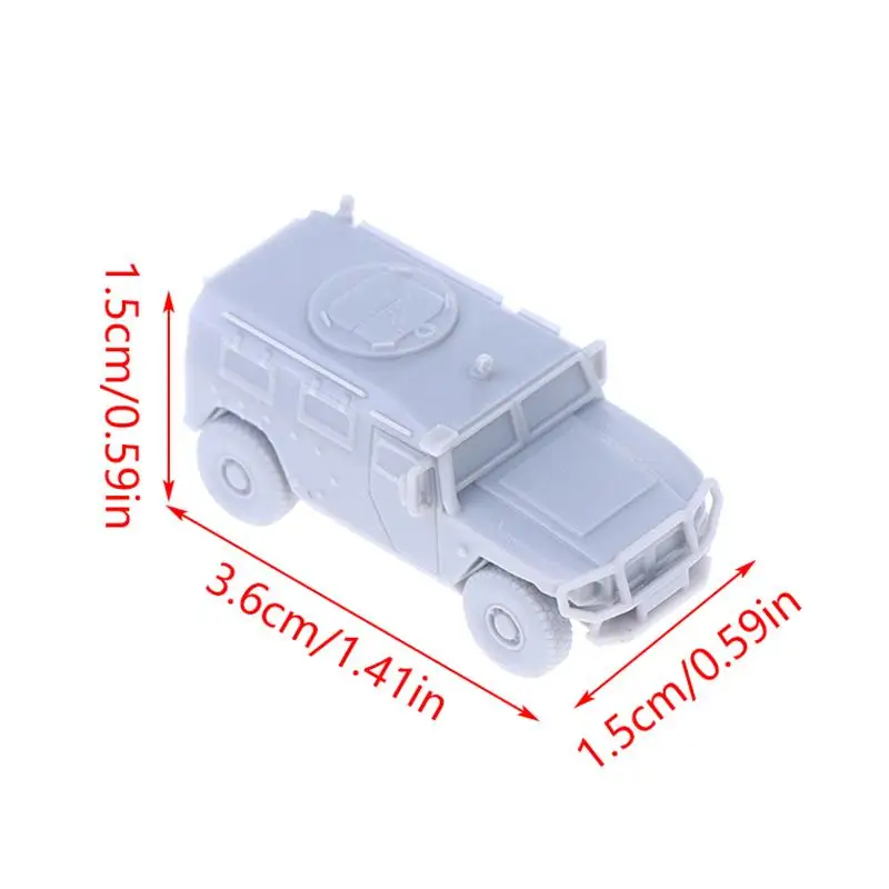 1:144GAZ Tigr نموذج مركبة مدرعة خفيفة-طقم شاحنة روسية مع هيكل مفصل، مصبوب من الراتنج للعرض والديورما