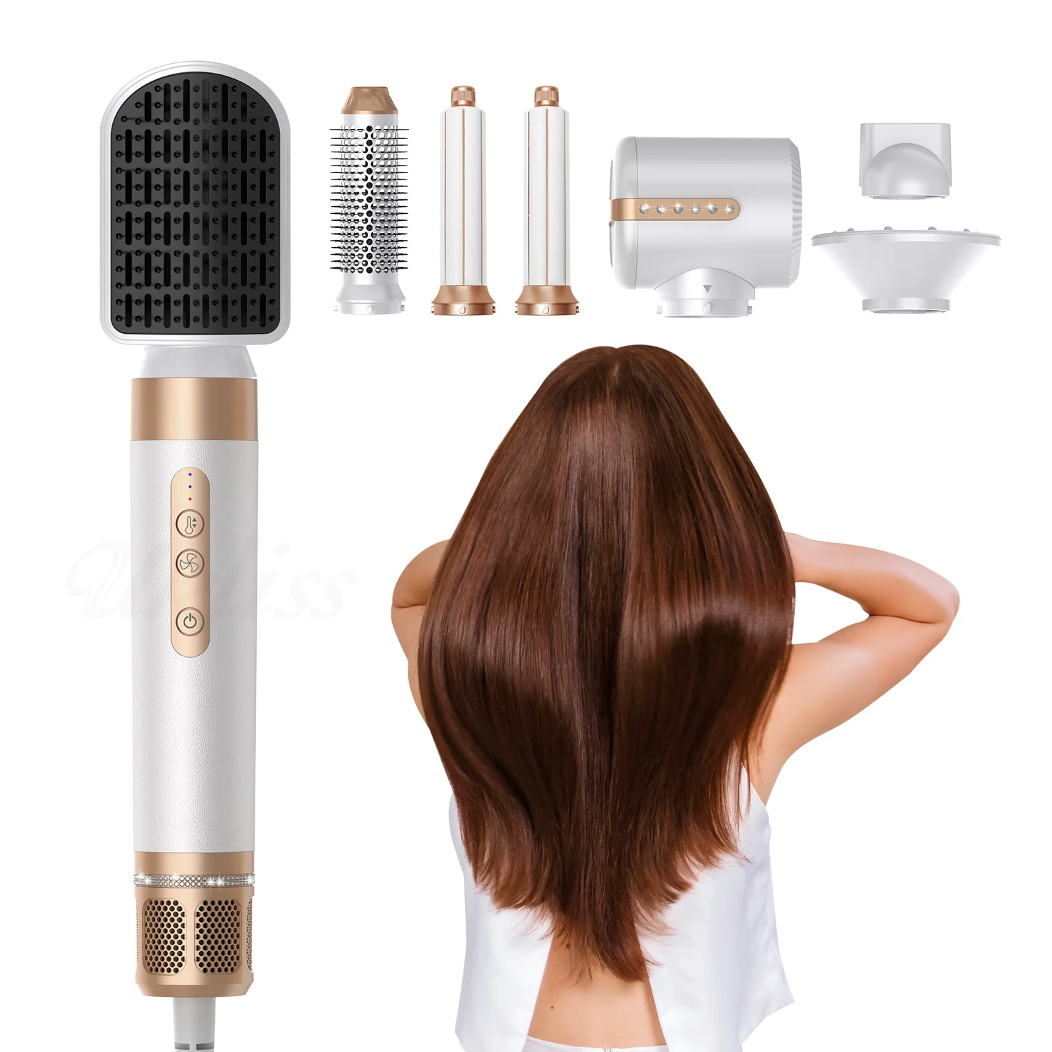 

2025 New 5 in 1 New Style Hair Styler Electric Hair Dryer Brush Professional Complete Styler 5 in 1 Hot Air Brush
