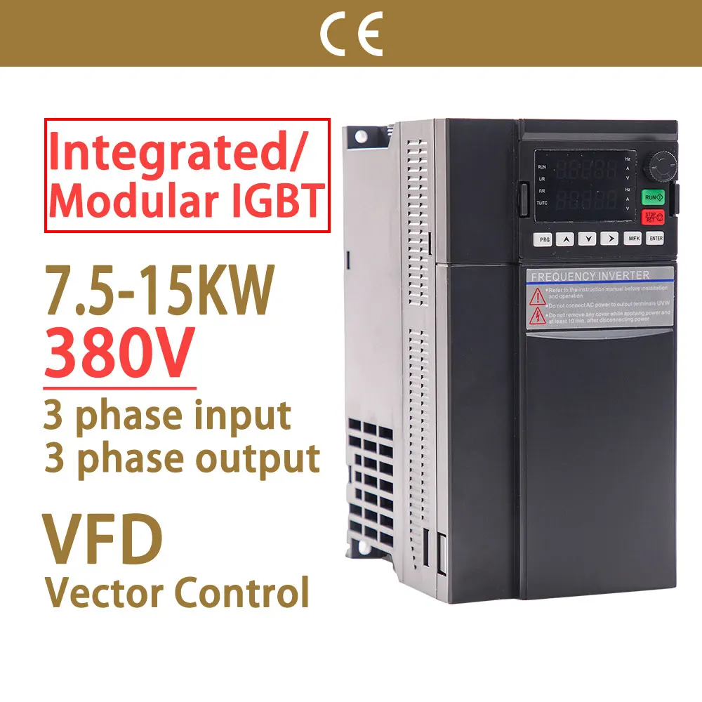

380V 7.5KW/11KW/15KW 10/15HP/20HP Module IGBT VFD Frequency Inverter Converter Variator Drive 3ph Constant Pressure Water Supply