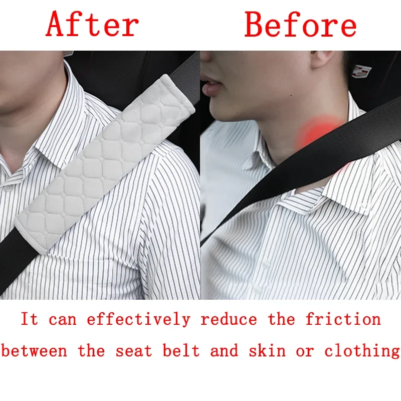 Universal Car Seat Belt Protector Cover Soft Warm Plush Safety Belt Shoulder Protector Auto Interior Decoration Accessories