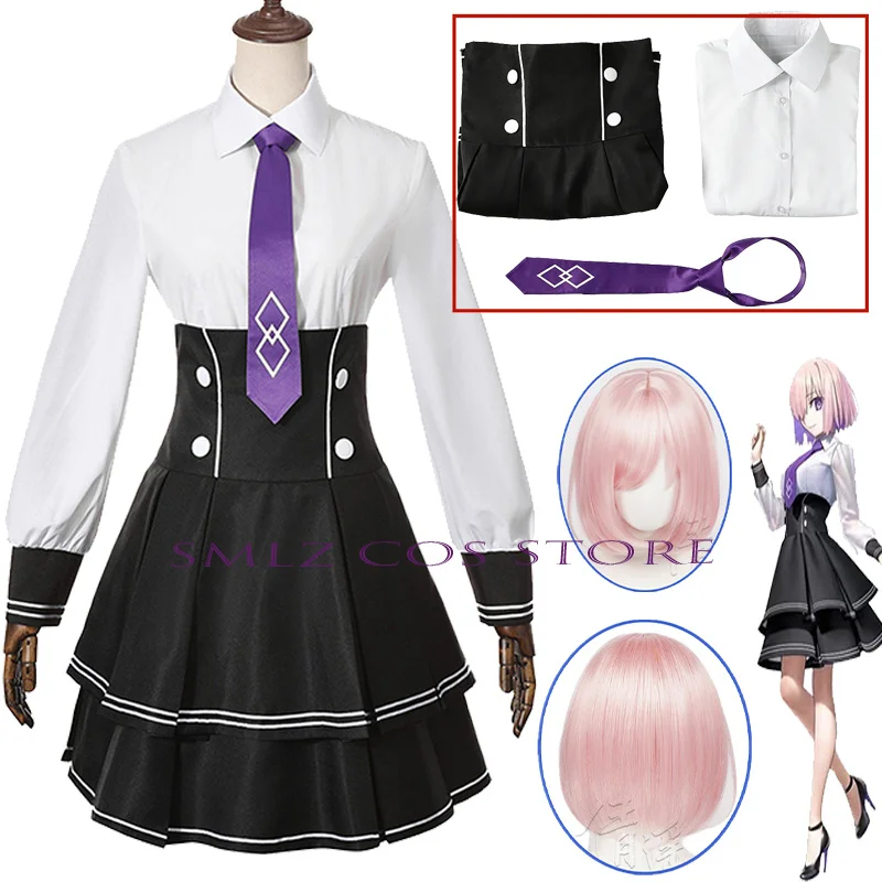 

10Th Mash Cosplay Anime FGO Kyrielight Costume Woman Party Play JK Uniform Top Skirt Lolita Dress Comic Con Outfit for Women