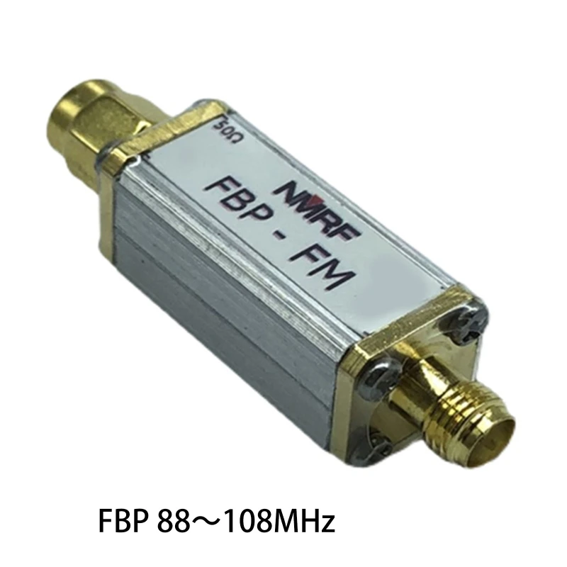 88-108MHz Bandpass Filter, FBP-FM 98Mhz FM Broadcast Band Pass Filter, SMA Small Volume