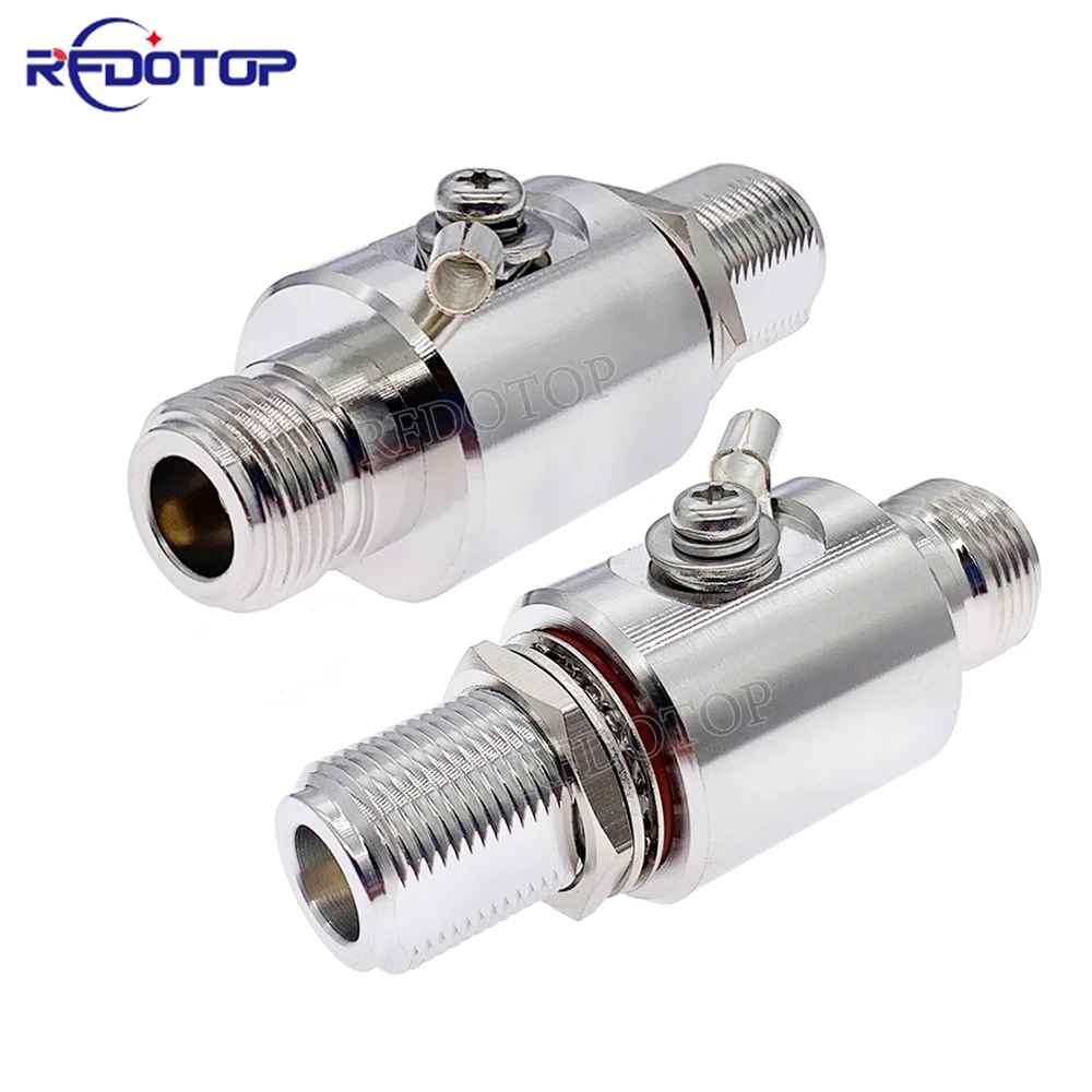 1Pcs DC-3GHz N Female to N Female Gas Discharge Protection for HAM CB Radio WLAN WiFi Coaxial Lightning Arrestor Surge Protector