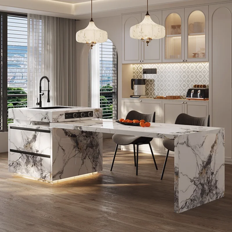 

Nordic Marble Top Kitchen Islands Extension Utility 75cm Legs Adjustable Kitchen Islands Luxury Modern Islas De Cocina Furniture