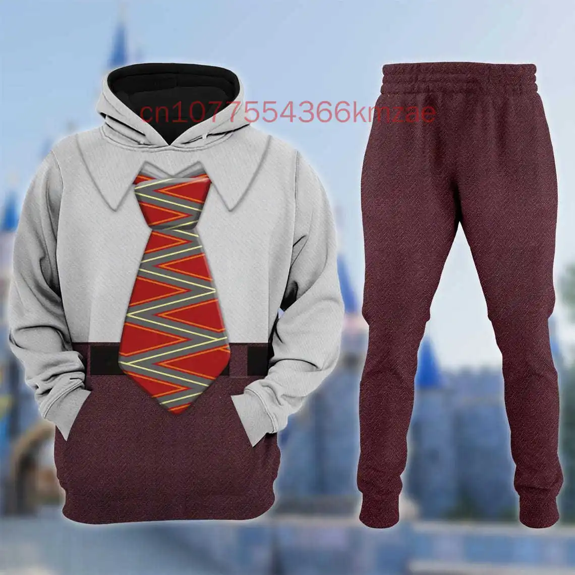 Disney Envy Inside Out Men's And Women's Hoodie Jogger Set Print Spring and summer Sport Fashion Street Sweatpants Sportswear