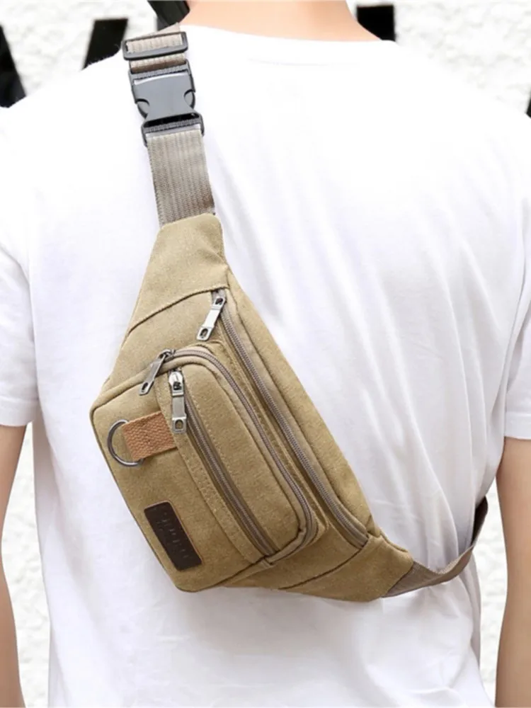 AliExpress Men's Waist Bag Fashion Casual Large Capacity Phone Wallet Sports Tourism Cycling Multipurpose Male's Portable Shoulder Bags