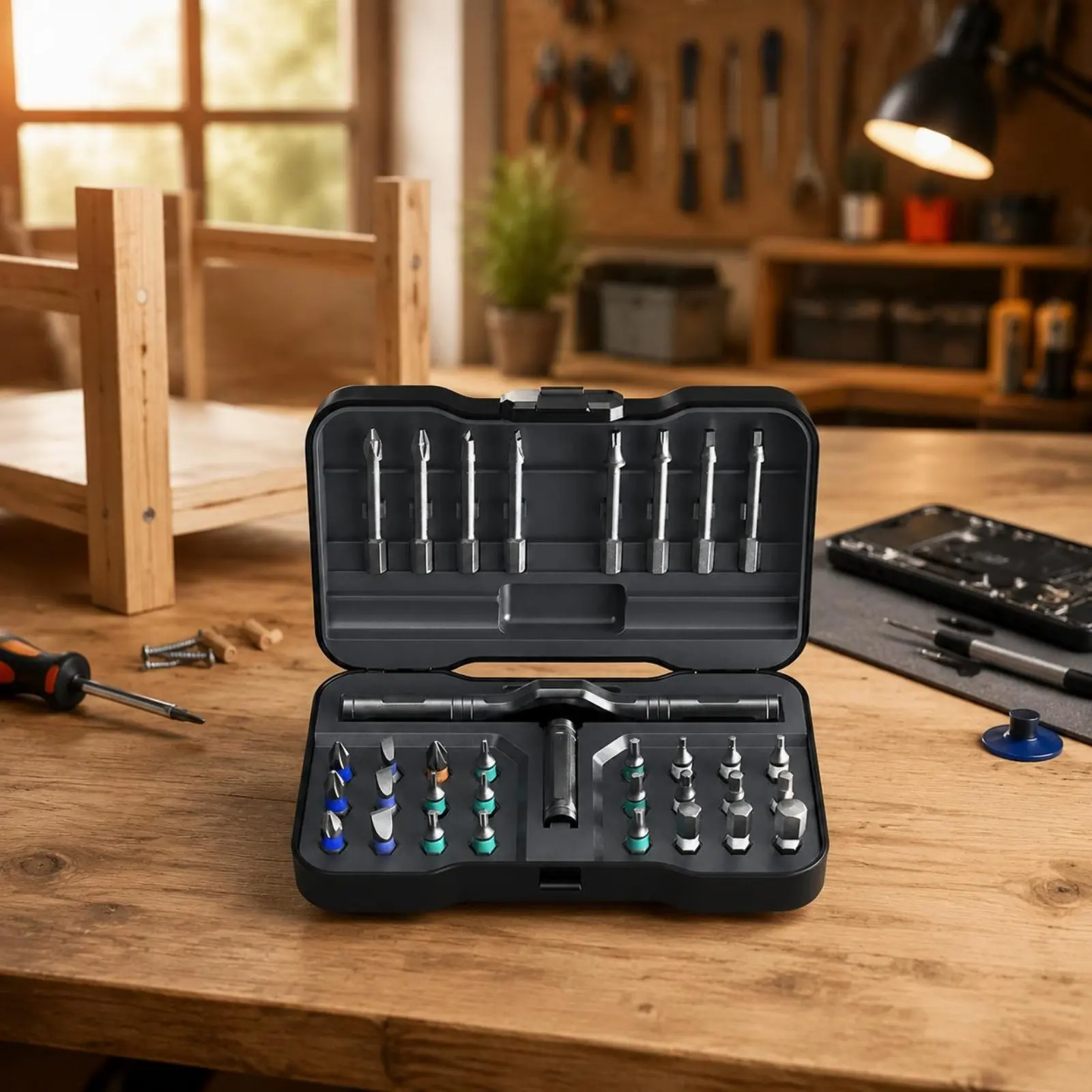

24 Pieces 24 in 1 Screwdriver Kit High Hardness Bit Driver Set Precision Repair Tool Kit Detachable Handle