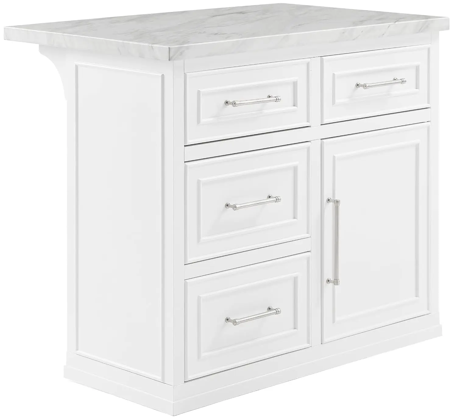 Kitchen Island Faux Marble Top Storage Cabinet Dining Room Furniture, Customized