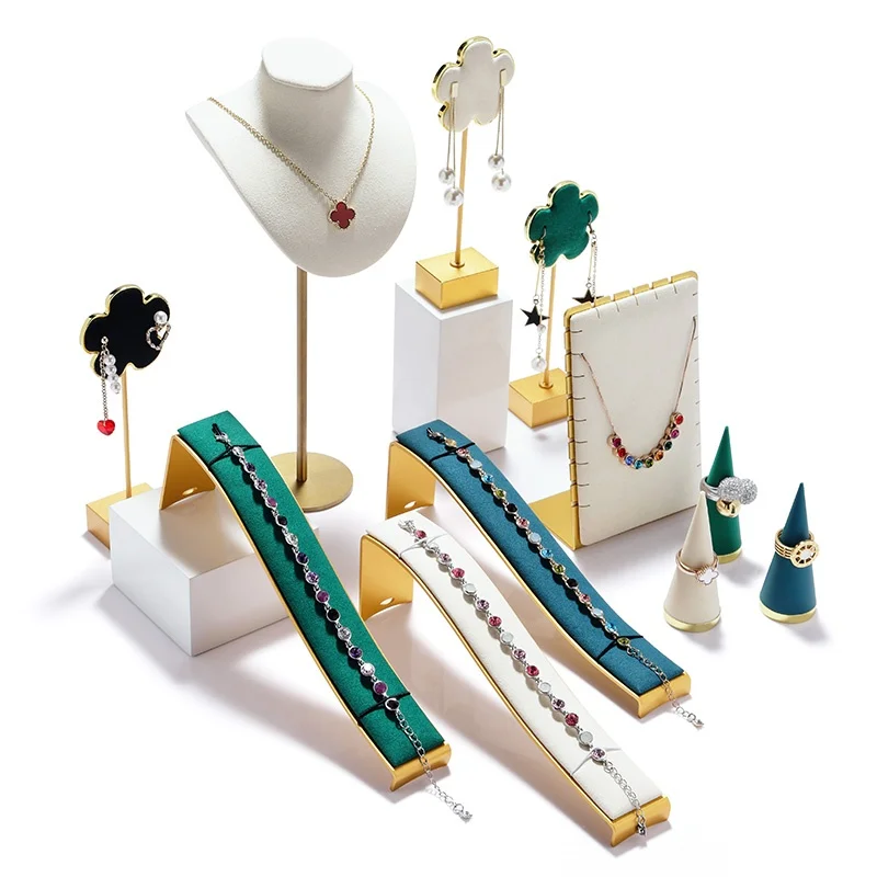 

Black Gray Bracelet Show Rack Velvet Jewelry Organizer Shelf Women Bracelet Show Stand