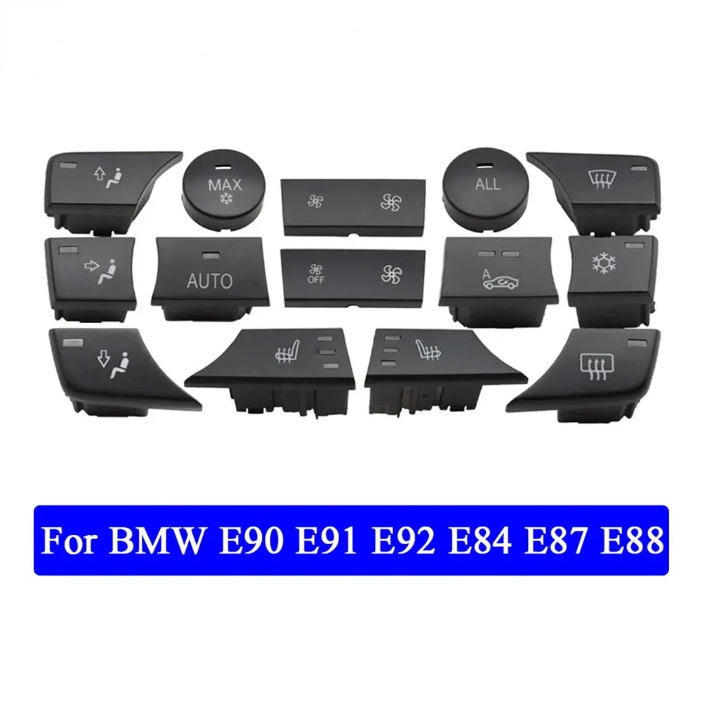 

Dash AC Air Vent Volume Button Max Knob Seat Adjust Heater Cap Cover For BMW 1 3 X1 X3 E81 E82 E87 E88 E90 E91 E92 E93 E84 F25