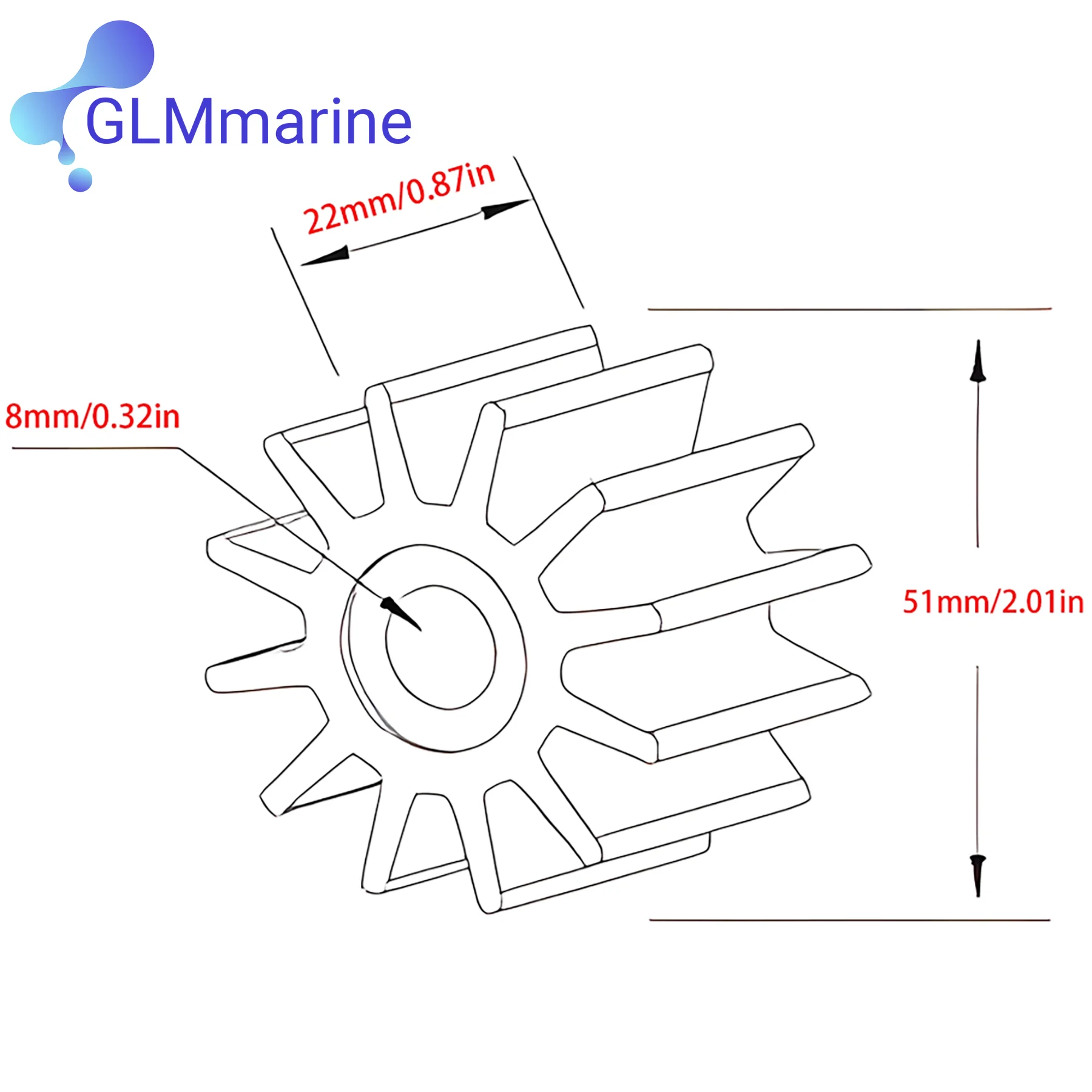 2 Pcs Water Pump Impeller Kit 49-16-2771 with O-Ring Fits for Milwaukee M 18 Transfer Pumps Replacement 49162771