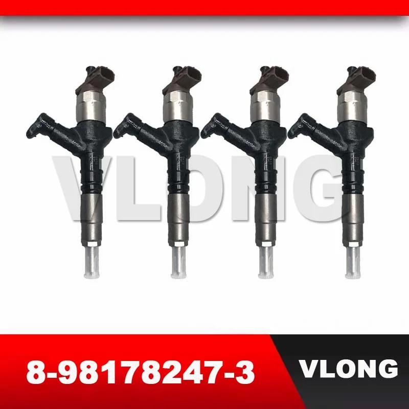 

4PCS Common Rail Fuel Injector Assy 8-98178247-0 8-98178247-2 8-98178247-3 295050-0930 295050-0932 295050-0933 For ISUZU 4JH1