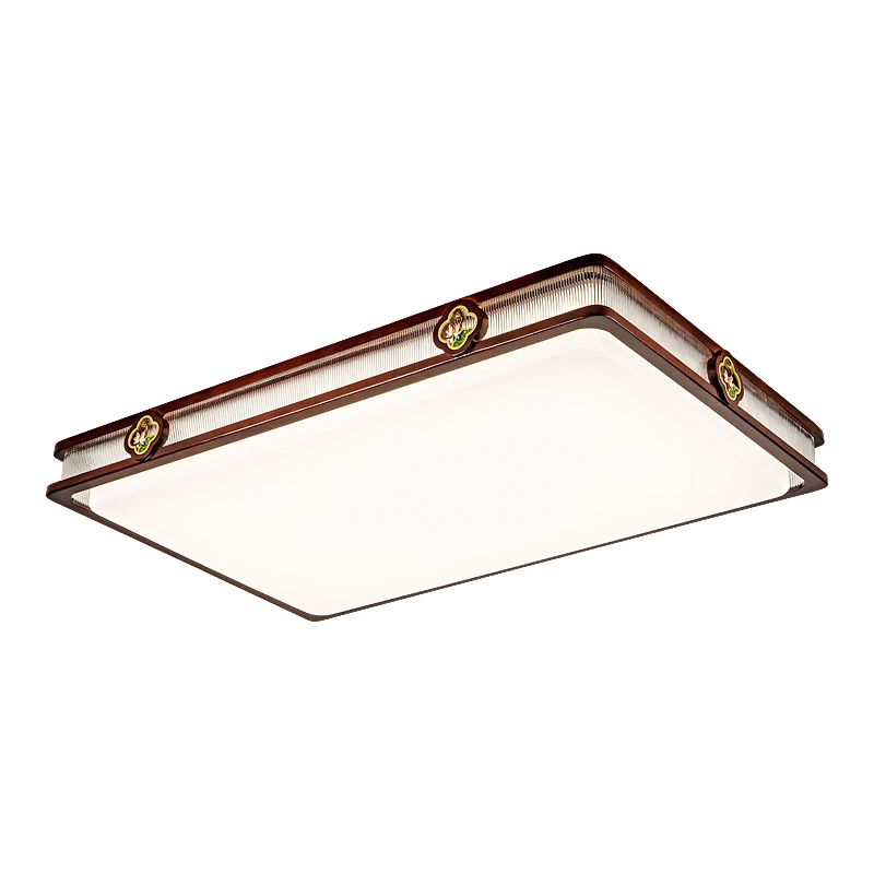 

New Chinese light luxury bedroom golden silk sandalwood simple atmospheric design hall ceiling light