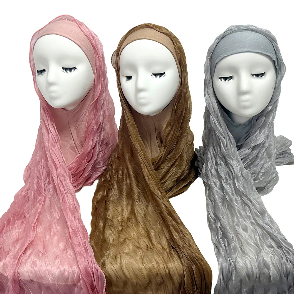 

Luxury Solid Scarf Women's Hijab Headscarf Shawl Wraps Turban Neckerchief Bandana Ribbon Headband Hair Bands Foulards 2026
