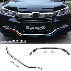 For Honda Accord Sedan 9th 2014 2015 2016 2017 Car Cover ABS Chrome Front Up Outlet Trims Grid Grill Grille Hoods Frame Stick