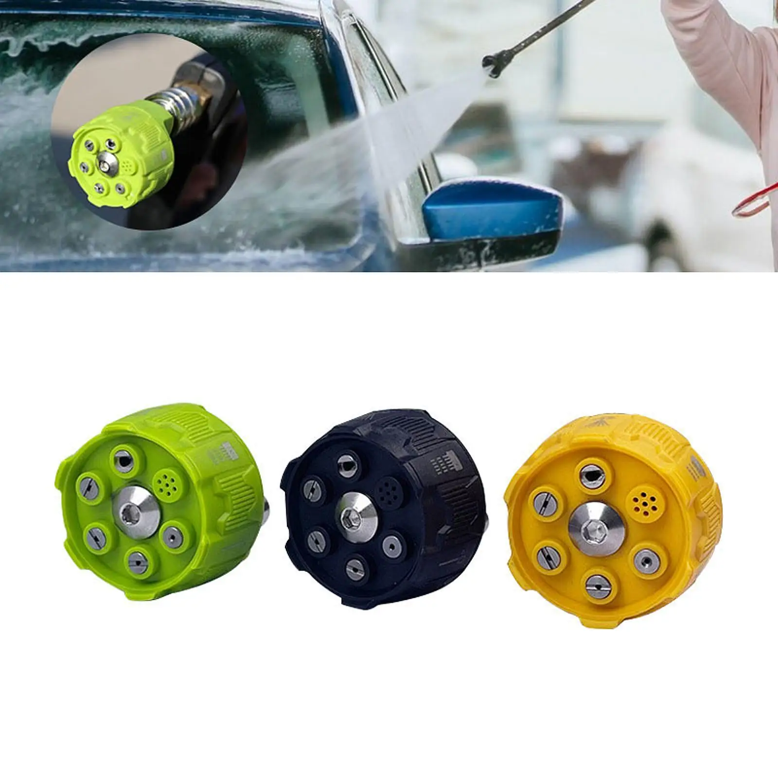 

Насадка для мойки высокого давления 6 в 1, профессиональный мощный наконечник для мойки, мощный 1/4 дюйма