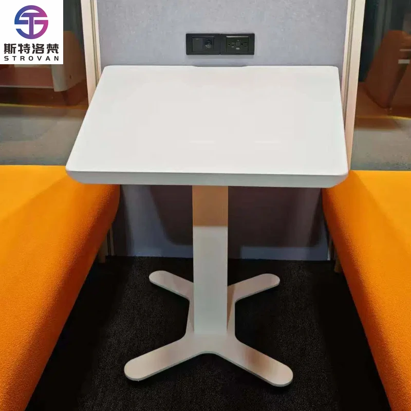 

Современный дизайн, портативная белая звукоизоляционная офисная будка для 4-6 человек, деловая конфиденциальность, переговоры, настраиваемая настольная мебель