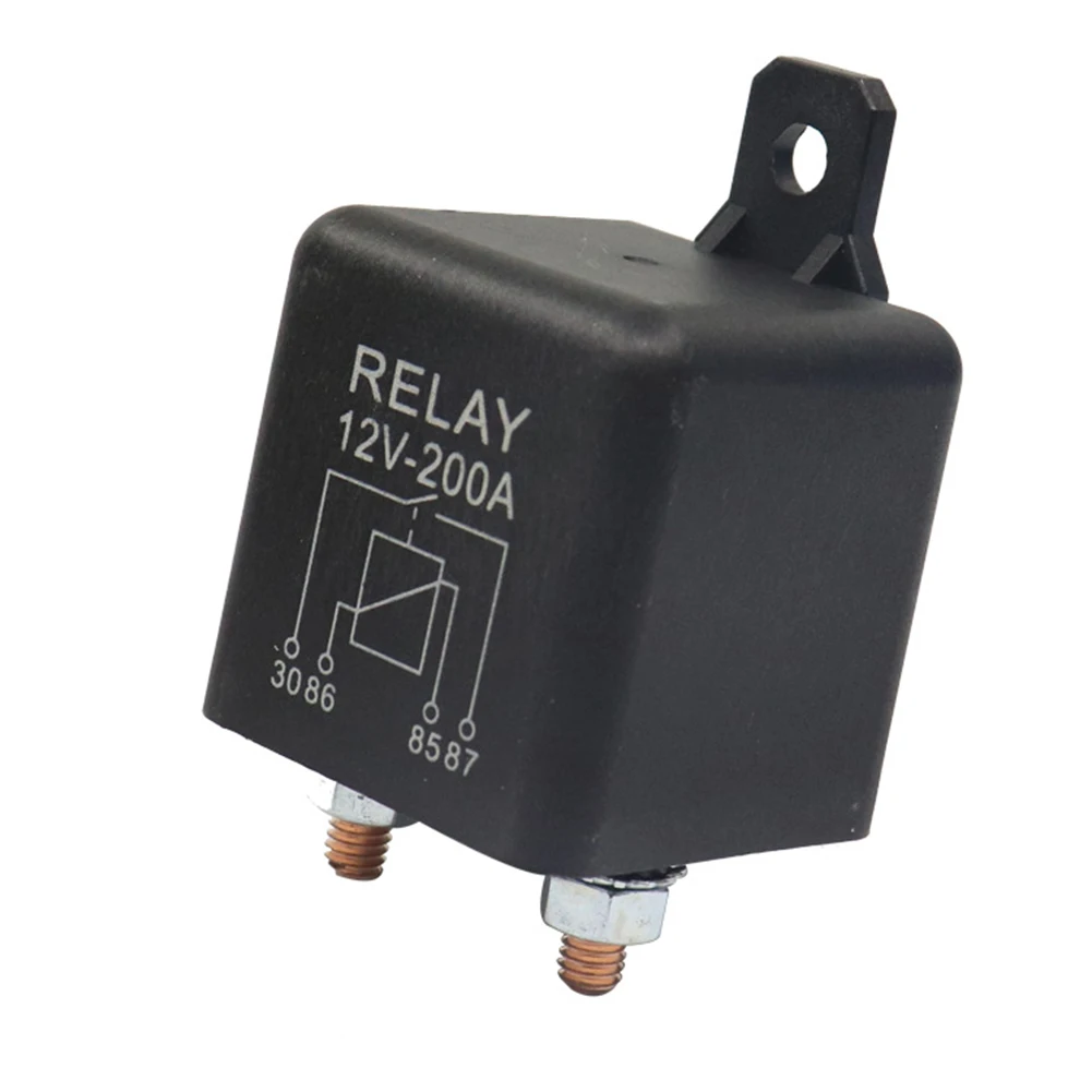 12V 24V 200A Automotive Car Starter Relay SPST 4 Pin with Copper for Stable Electrical Connection 12V 24V 200A