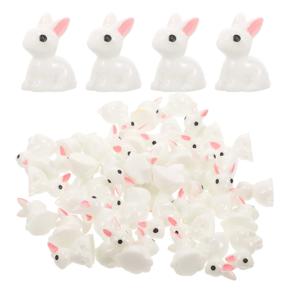 

50Pcs Rabbit Resin Craft Small Bunny Decoration Garden Statues Cute Cartoon Lawn Ornaments Gift Ideas Bunny Statue