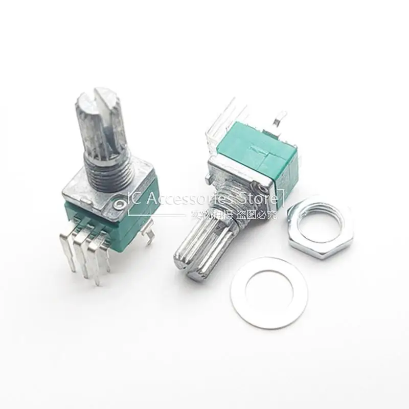 2PCS RK097 Verticale A50K A503 Dubbele Potentiometer 6Pin Volume Aanpassing Bloem As Potentiometer