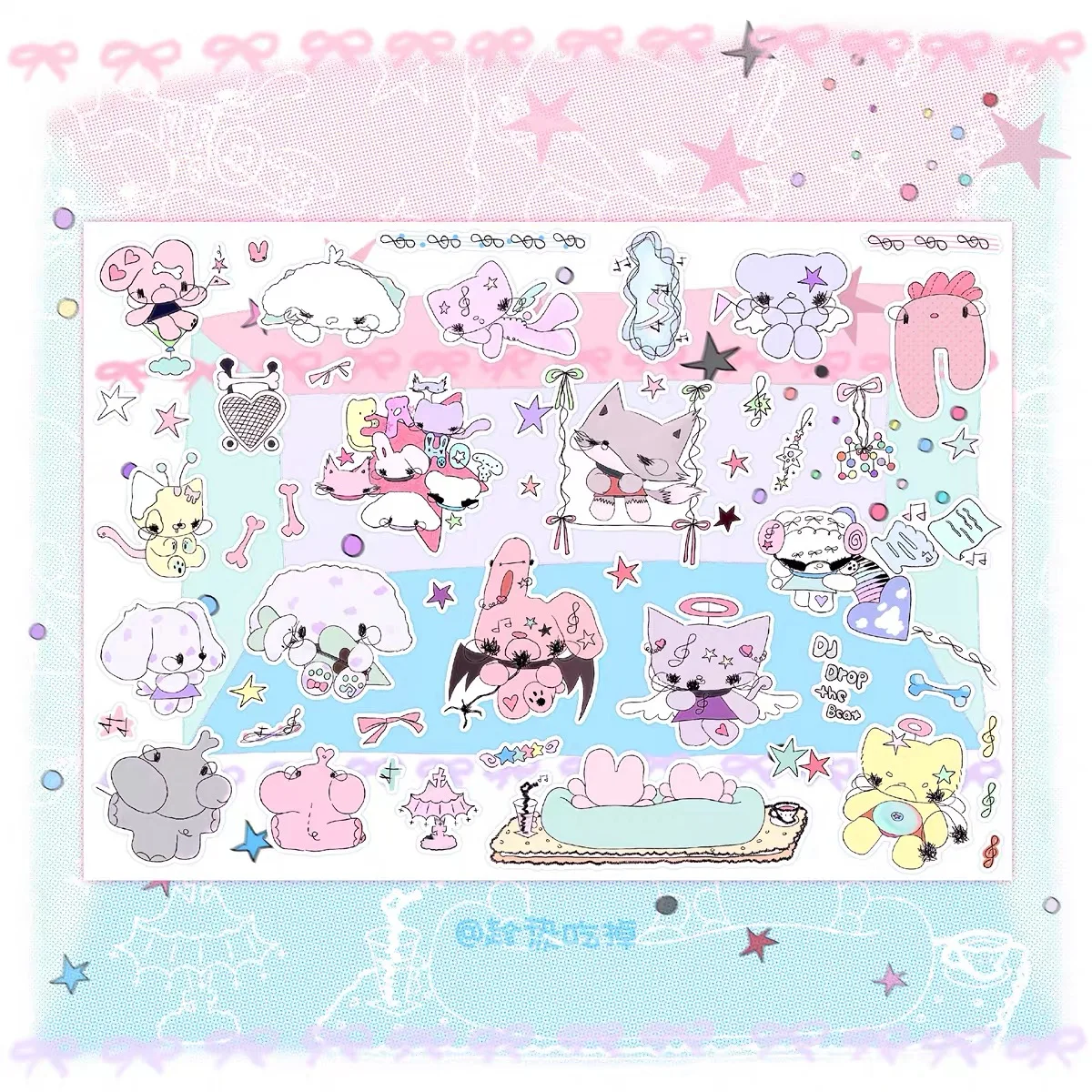 Animal Band Stickers Cute Cartoon Stickers