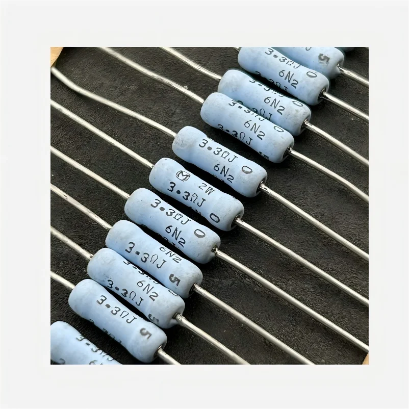 10PCS/LOT 2W 3.3R J 5% 6N2 EPX2SJ3R3V Copper-terminated Metal Oxide Film Resistor. Dimensions: 11 * 3.8mm