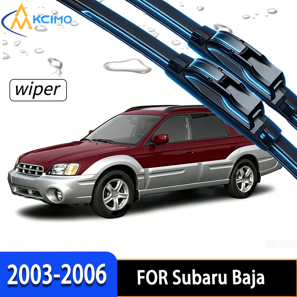

Premium High-Density Rubber Front Windshield Wiper Blades, Streak-Free & Quiet, Perfect Fit for Subaru Baja 2003-2006