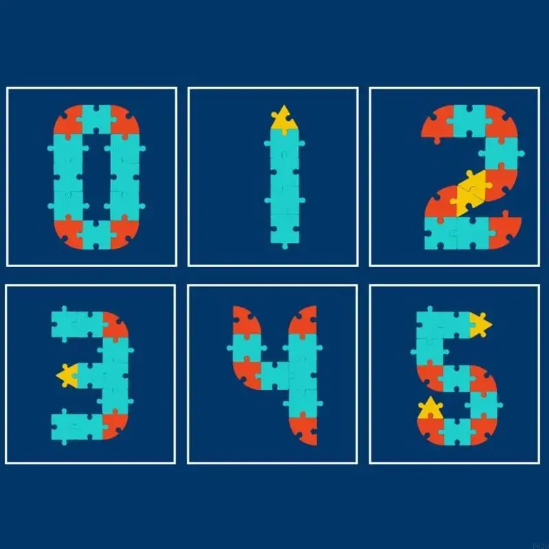 F62d Wooden Puzzle Learning Couleur Couleur puzze peinte