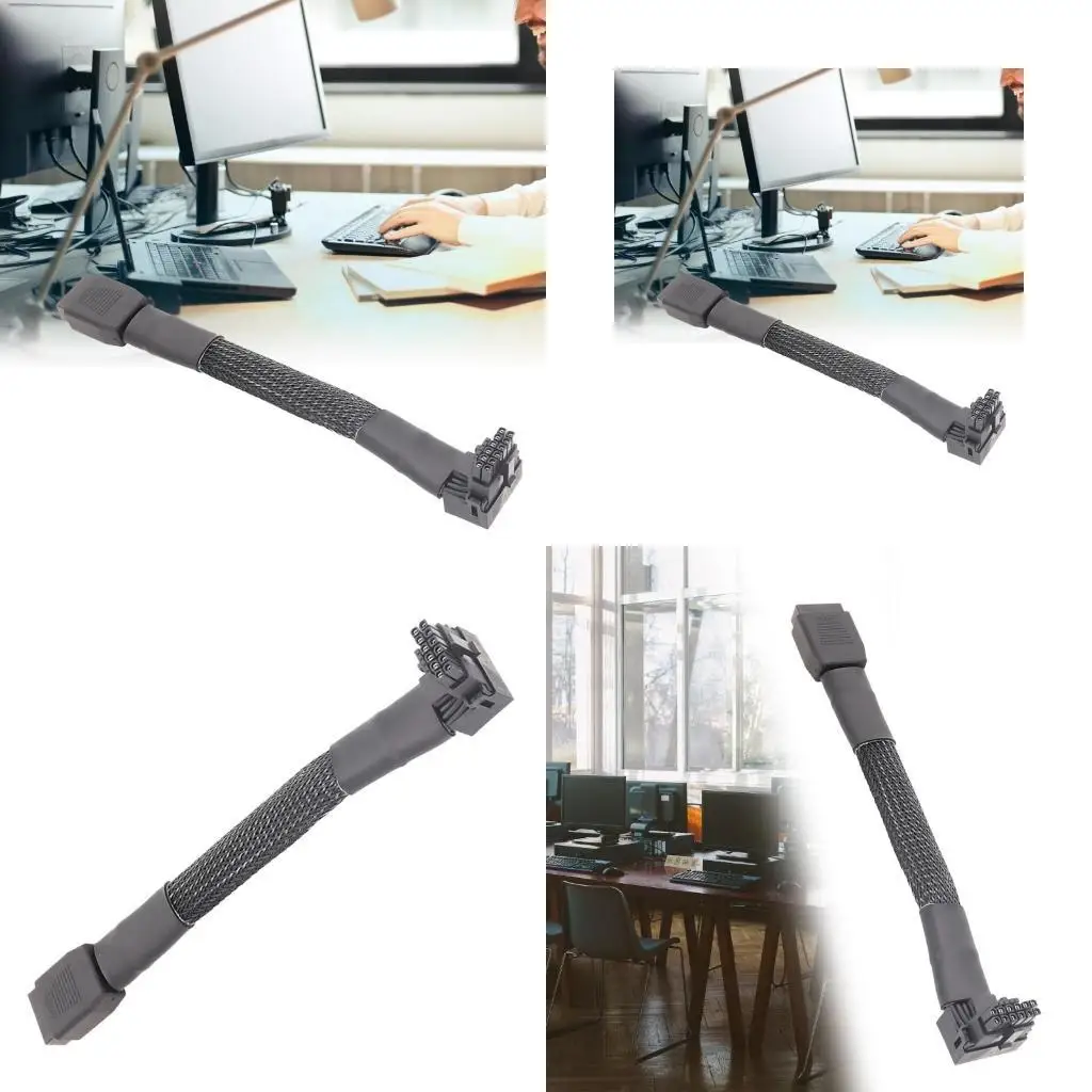 

31BA SOLID 16PIN 600W PCIE5.0 ПРАВО УГОЛОВНЫЙ Адаптер Кабель для упрощенной установки графического процессора в удлинительном