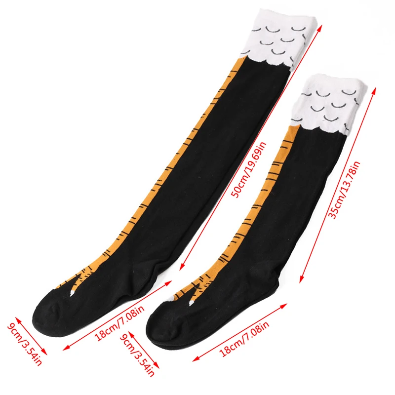 1Pair Of Chicken Feet Socks Thigh High Stockings Knee Length Chicken Feet Socks High Feet Socks Funny Chicken Feet Socks