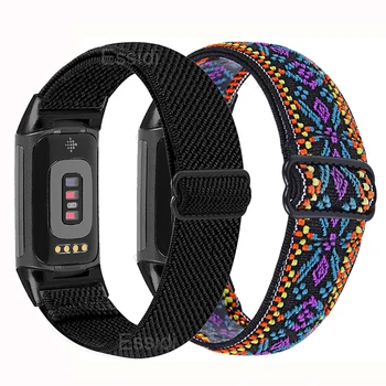 רצועה ניילון אלונקות עבור fitbit 6 5 6 5 ארוגים אלסטי ספורט רך נשימה