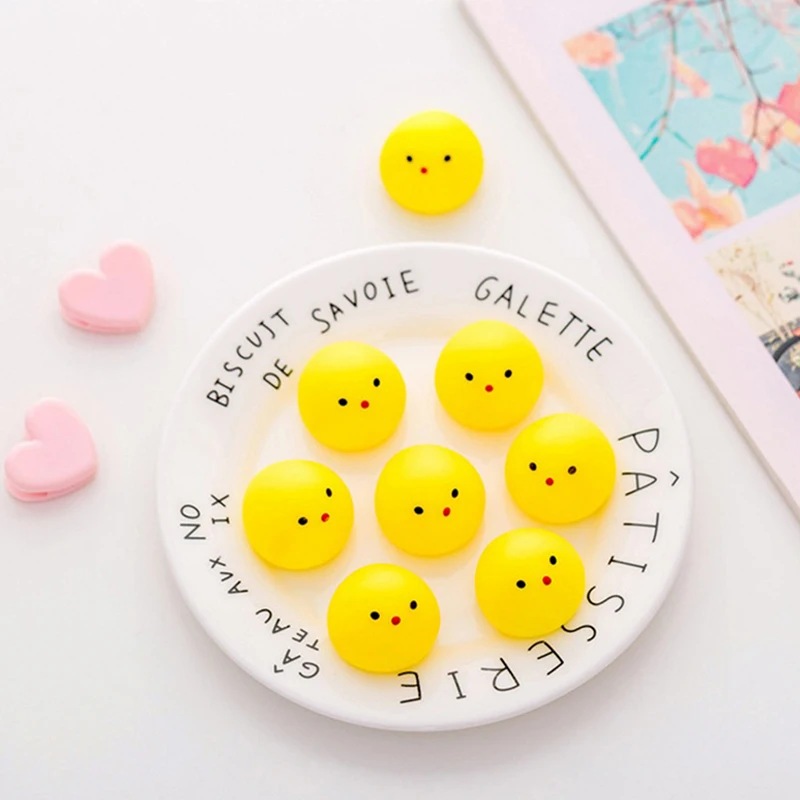 Squishy Stress Chick Mochi Relief Toys For Kids Kawaii Pelota Ball Anti Stress Antiestress Funny Birthday Party Gift Fidget Toys