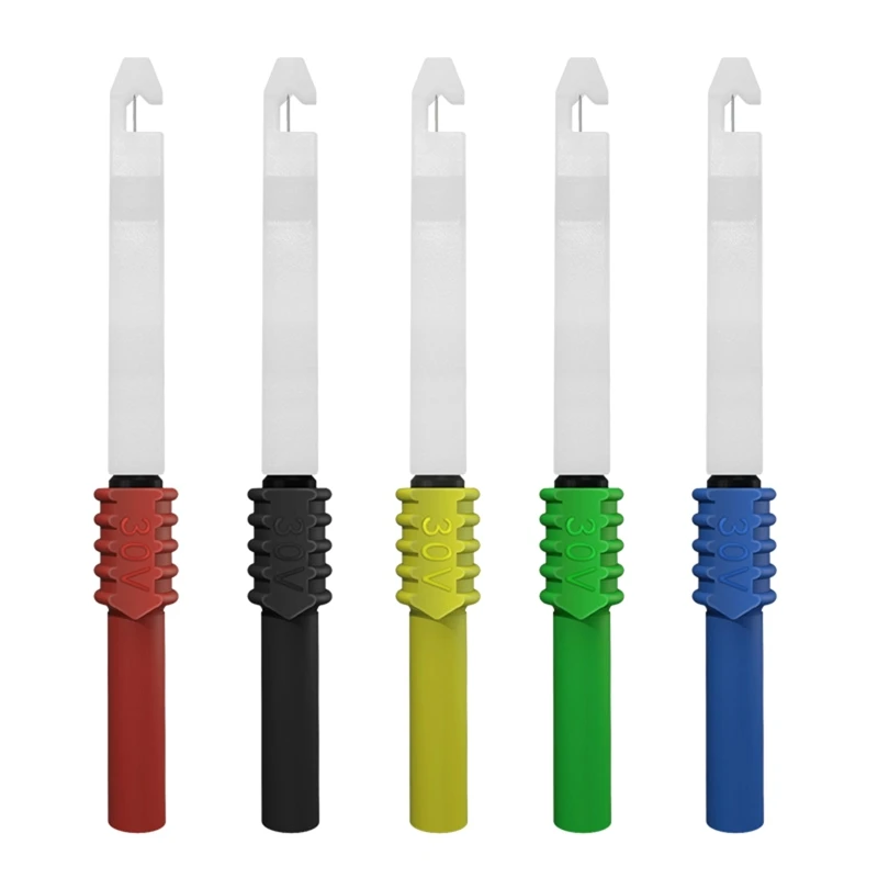 5 Colors Probes Needle Test Leads 4mm Banana Socket Insulation Piercing Needle Dropship