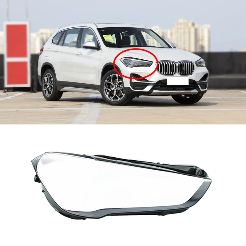 

For -BMW X1 F49 2020-2021 Car Transparent Lampshade Headlight Cover Glasses Lamp Shade Headlight Shell Cover Lens