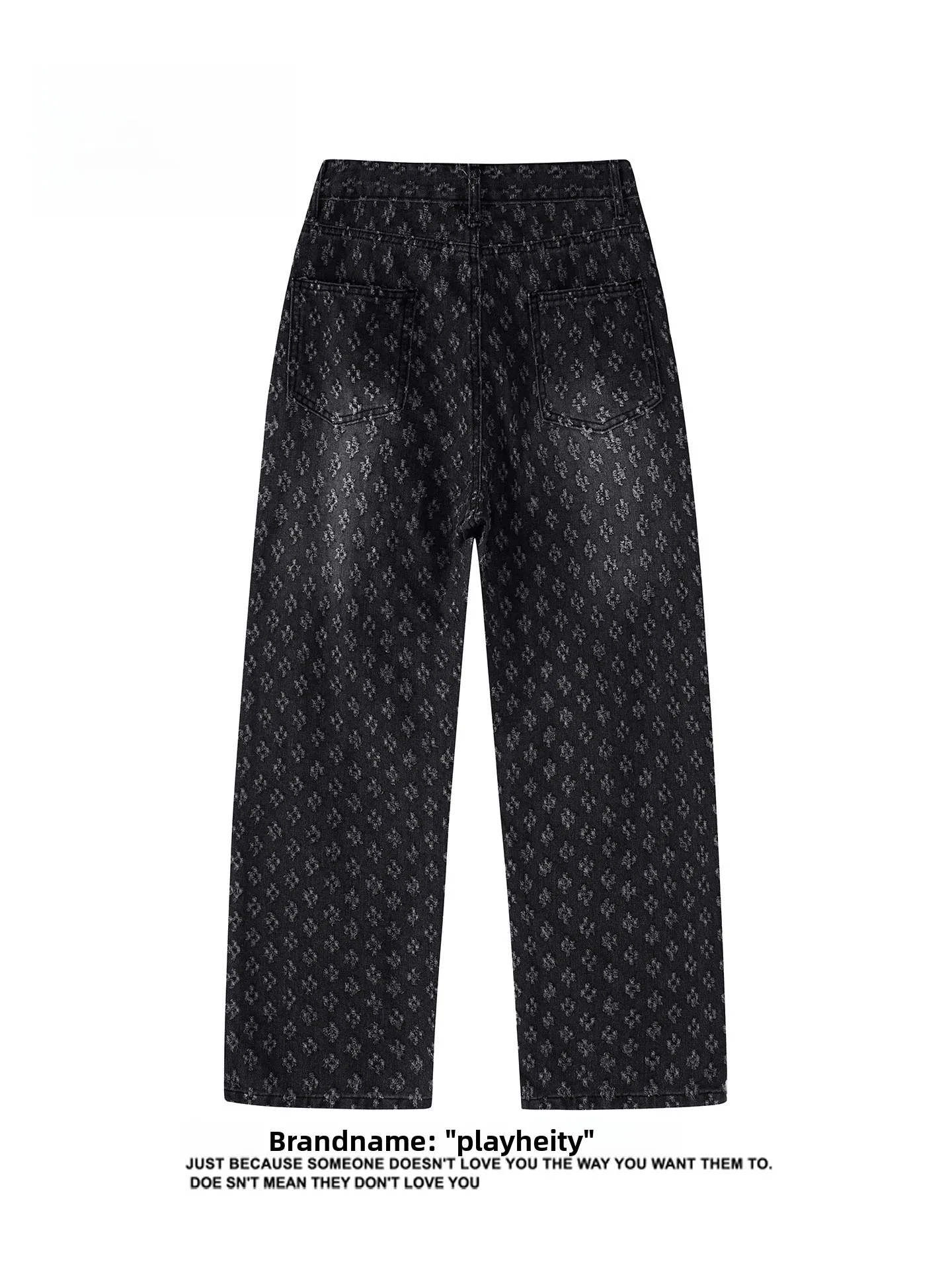 

Waed Denim Jeans Casual High Street Sle Men's Women's Straight Leg Long Pants Autumn Winter Collection Trendy Cotton Poly...