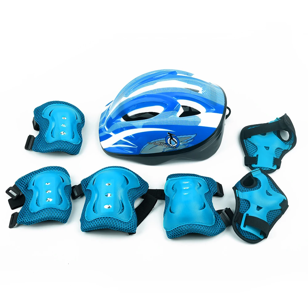 7Pcs Roller Skating Kids Boy Girl Safety Helmet Knee Elbow Pad Sets Cycling Skate Bicycle Scooter Helmet Protection Safety Guard