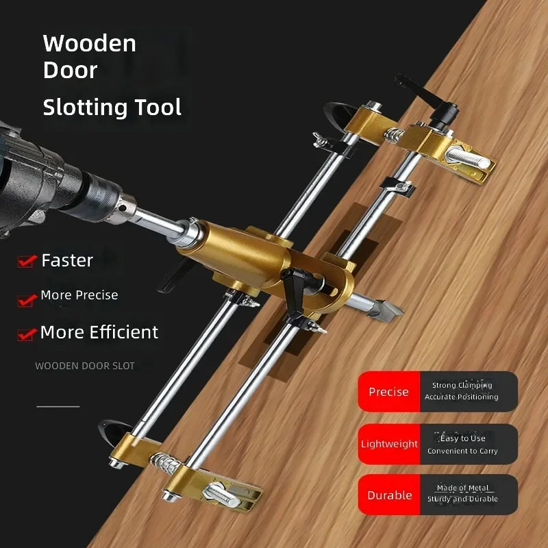 for Solid Wood Door Hole Opener Woodworking Lock Mortising Machine Full Set Press to Open Lock Hole Tool