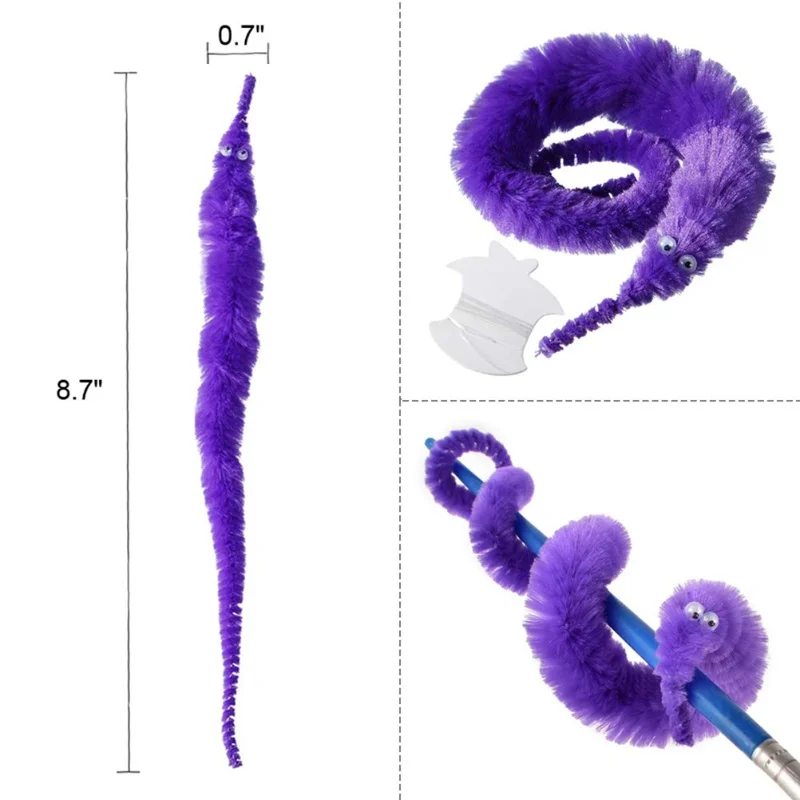 Magical Worm Toys Wiggly Twisty Fuzzy Carnival Party Favors Kids Gift